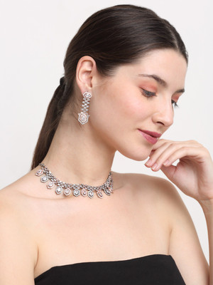 YouBella Alloy Silver Jewellery Set(Pack of 1)