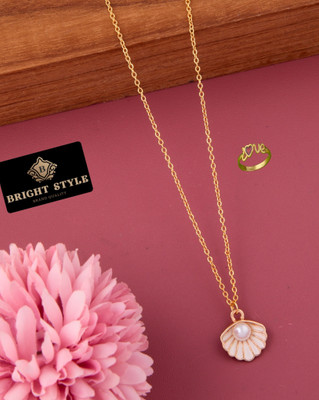 Bright STYLE Brass, Alloy Gold-plated Gold, Multicolor Jewellery Set(Pack of 1)