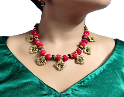 Radhai Brass Brass Red Jewellery Set(Pack of 3)