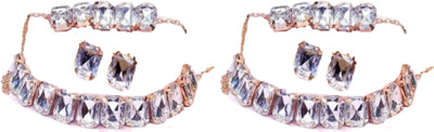 JMBW INTERNATIONAL Alloy White, Rose Gold Jewellery Set(Pack of 2)