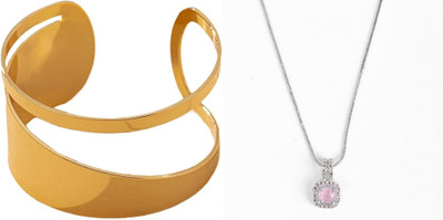 SKG Fashions Alloy Silver, Gold Jewellery Set(Pack of 2)