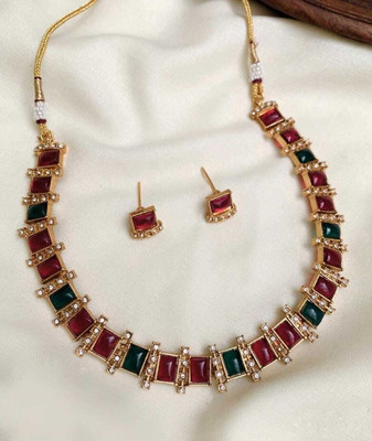 Joyful Alloy Gold-plated Multicolor Jewellery Set(Pack of 1)