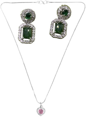 SRK Fashions Alloy Pink, Green Jewellery Set(Pack of 1)