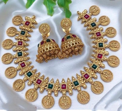 MATAJI CREATION Alloy Gold-plated Multicolor Jewellery Set(Pack of 1)