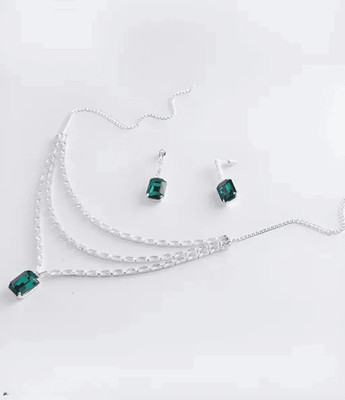V.V. Sons Alloy Green Jewellery Set(Pack of 1)