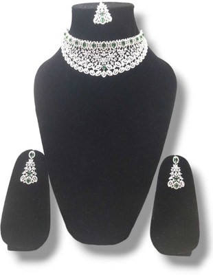 Velvet Jewelz Alloy Green Jewellery Set(Pack of 1)