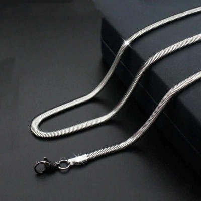 Thrillz Silver Chain For Boys Men Jewellery Silver Chains For Men Boys Necklace Silver Plated Stainless Steel Chain