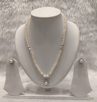 MannatRaj Alloy Silver White Jewellery Set(Pack of 3)