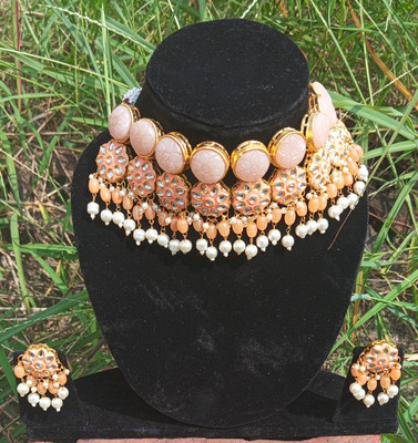 ILAIBRA Alloy Orange Jewellery Set(Pack of 1)