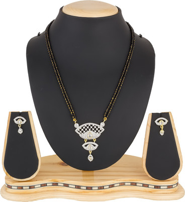 AADITA Alloy Gold-plated Black, Silver Jewellery Set(Pack of 1)
