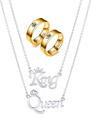 Thrillz Stainless Steel Silver Silver, Gold Jewellery Set(Pack of 1)