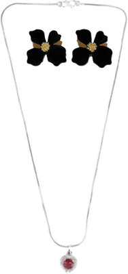 SRK Fashions Alloy Red, Black Jewellery Set(Pack of 1)