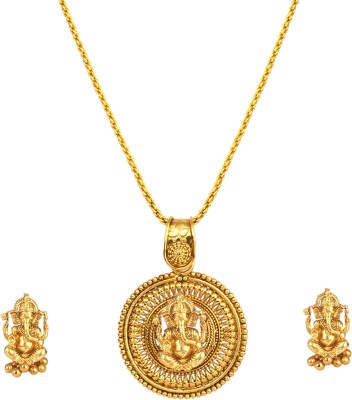 JFL - Jewellery for Less Copper Gold-plated Gold Jewellery Set(Pack of 1)