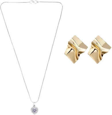 SKG Fashions Stone White, Gold Jewellery Set(Pack of 1)
