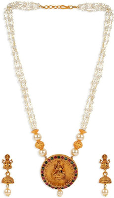 CHARMING JEWELS Alloy Gold-plated Multicolor Jewellery Set(Pack of 1)