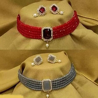 SHRISHTI FASHION Alloy Gold-plated Multicolor Jewellery Set(Pack of 2)