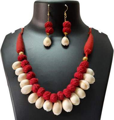 Vadaa Creation Shell Gold-plated Multicolor Jewellery Set(Pack of 1)
