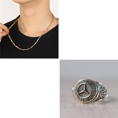 Vipunj Stainless Steel Gold-plated, Sterling Silver Silver, Gold Jewellery Set(Pack of 2)