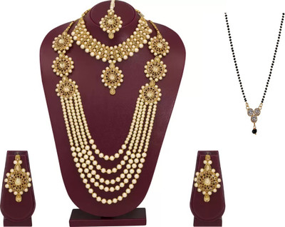SKRP TRADERS Brass Silver Gold Jewellery Set(Pack of 1)