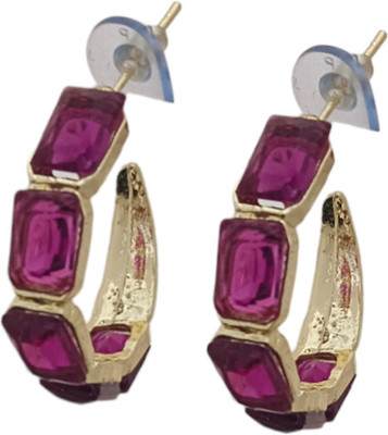 EVY Copper Gold-plated Purple Jewellery Set(Pack of 2)