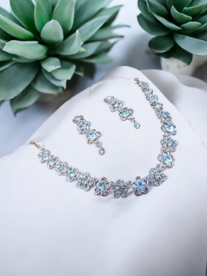 Rimzhimm Alloy Copper Silver, Blue Jewellery Set(Pack of 3)