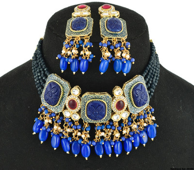GEODE DELIGHT Copper Gold-plated Multicolor Jewellery Set(Pack of 4)