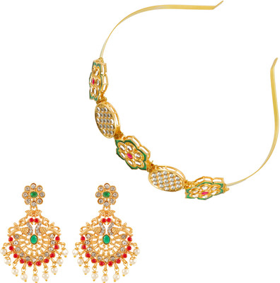 University Trendz Alloy Gold-plated Multicolor Jewellery Set(Pack of 1)