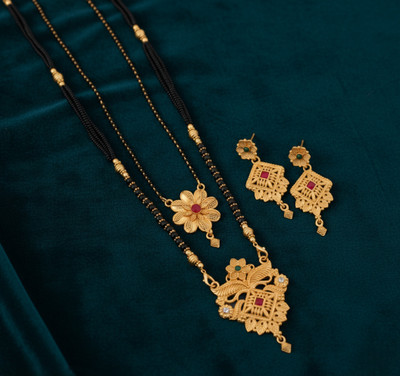 Rasadiya Brass Gold-plated Gold Jewellery Set(Pack of 1)