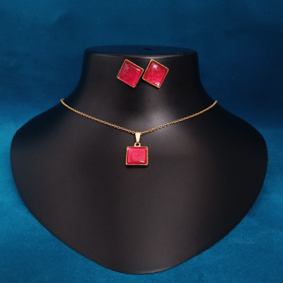 MAnzil Alloy Red, Gold Jewellery Set(Pack of 1)