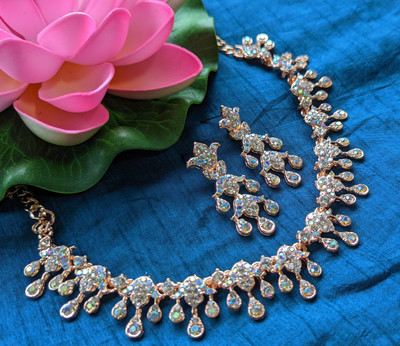 VATSALYA creation Alloy Gold-plated Rose Gold Jewellery Set(Pack of 1)