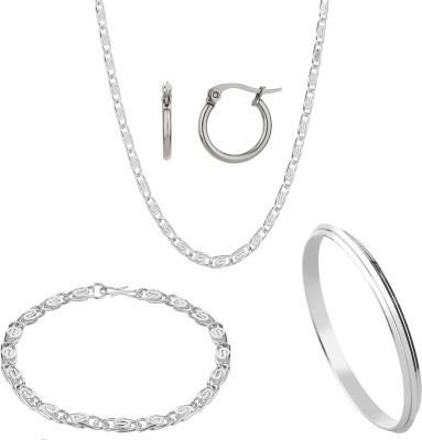 GoldNera Metal Silver Silver Jewellery Set(Pack of 1)