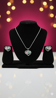 Dazzle Jewel Alloy Pink, Green Jewellery Set(Pack of 1)