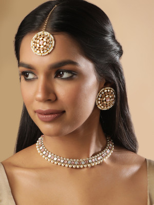 RUBANS Brass Gold-plated Gold Jewellery Set(Pack of 3)
