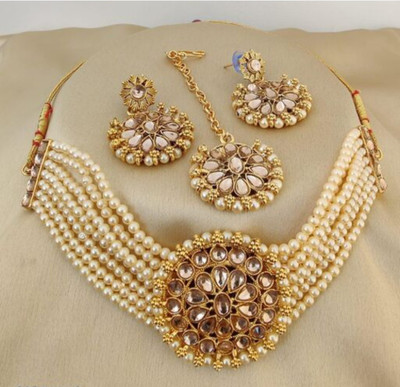 PingBling Crystal, Alloy Gold-plated Gold Jewellery Set(Pack of 1)