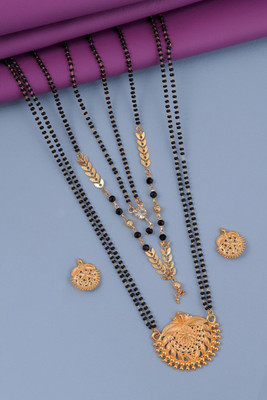 VISITART JEWELLERY Alloy Gold-plated Gold Jewellery Set(Pack of 4)