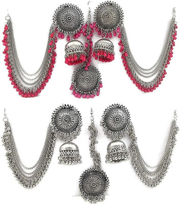 ZUKHRUF Oxidised Silver Multicolor Jewellery Set(Pack of 2)