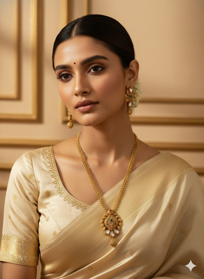 NARBADA Copper Gold-plated Gold Jewellery Set(Pack of 1)
