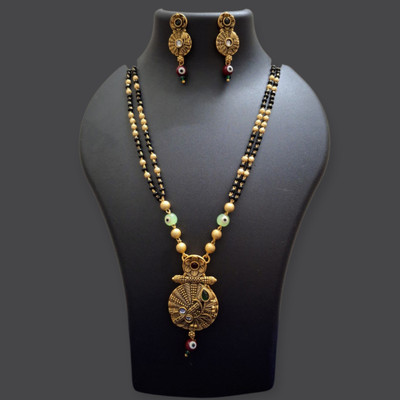 Krishna Creation Alloy Gold-plated Gold Jewellery Set(Pack of 1)
