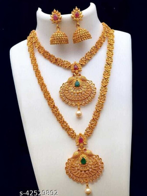 RADHA KRISHNA SALES Alloy Gold-plated Multicolor Jewellery Set(Pack of 1)