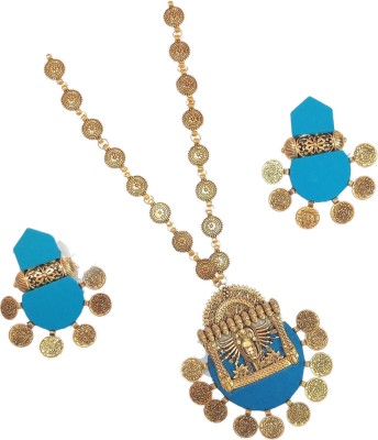 Mcreation4u Fabric Blue Jewellery Set(Pack of 1)