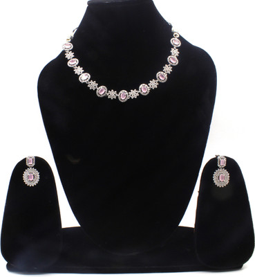Glimmer Soul Copper Silver Pink Jewellery Set(Pack of 3)