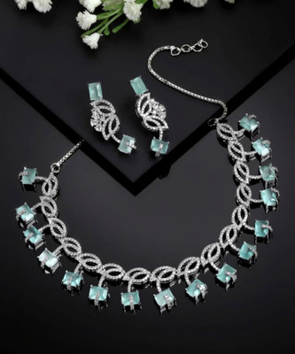 Sanwariya Jewels Alloy Green Jewellery Set(Pack of 1)