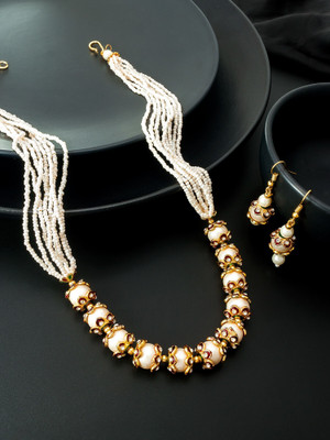 LUXOR Brass, Copper, Alloy Gold-plated Multicolor Jewellery Set(Pack of 1)