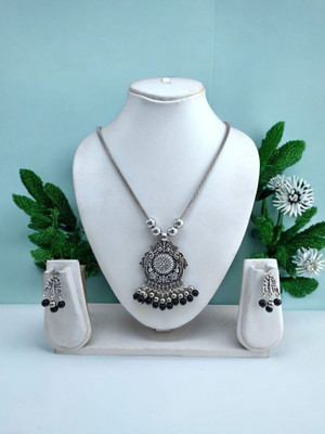 Yaari Collections Oxidised Silver Silver Jewellery Set(Pack of 3)