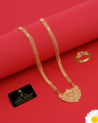 Jewel WORLD Brass, Copper Gold-plated Gold, Black Jewellery Set(Pack of 1)