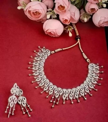 Velvet Jewelz Alloy Silver, Gold Jewellery Set(Pack of 1)