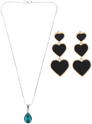 SRK Fashions Alloy Green, Black Jewellery Set(Pack of 1)