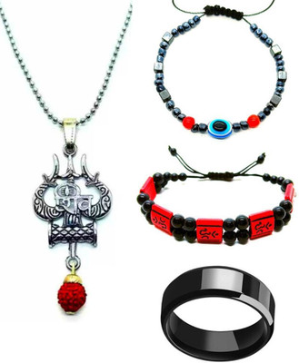 KINGSTYLEIMPEX Stainless Steel Rhodium Multicolor Jewellery Set(Pack of 4)