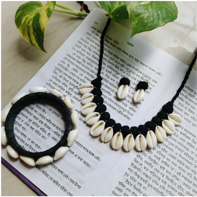 MR ENTERPRISE Fabric Black Jewellery Set(Pack of 1)
