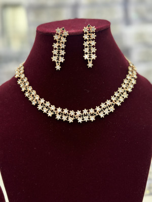 Antico Brass Gold-plated Black Jewellery Set(Pack of 3)